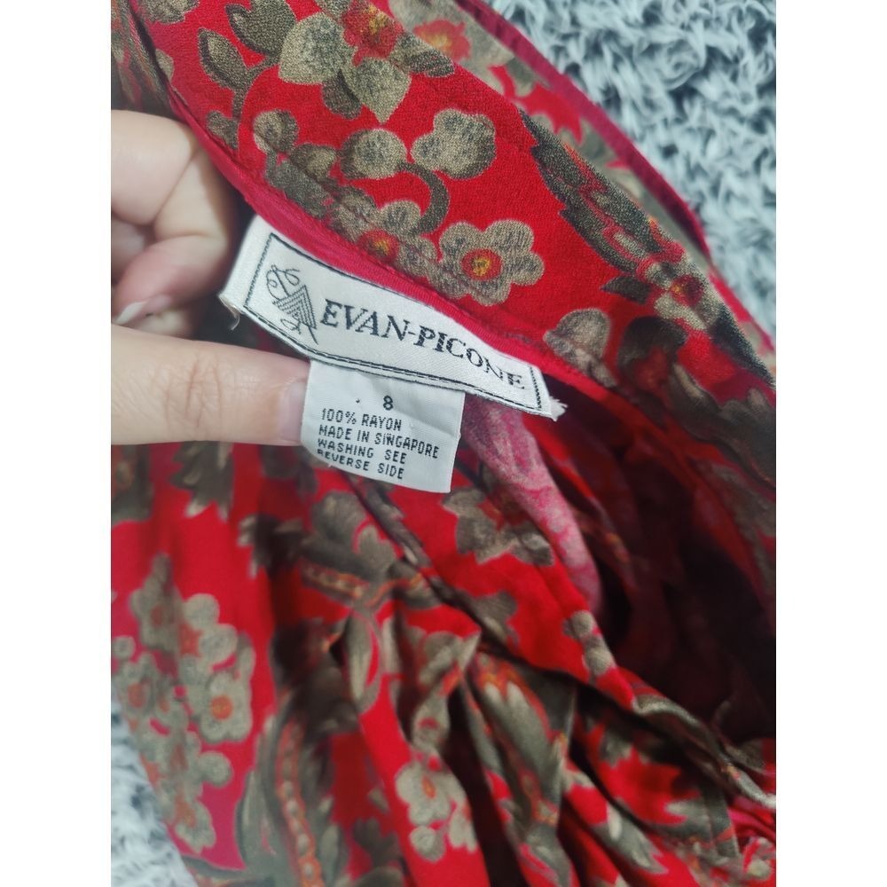 VINTAGE Womens Forest Fairy Romantic Earthy Dark Floral Maxi Skirt XS Hippie - Picture 5 of 9